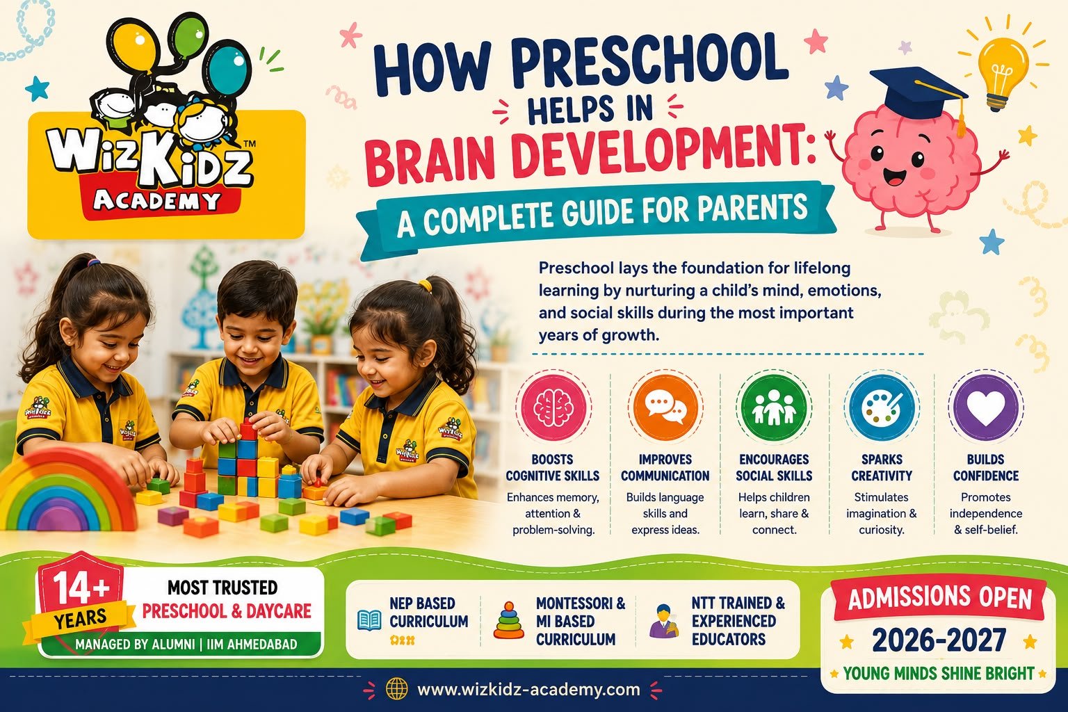 How preschool helps in brain development through learning and play activities